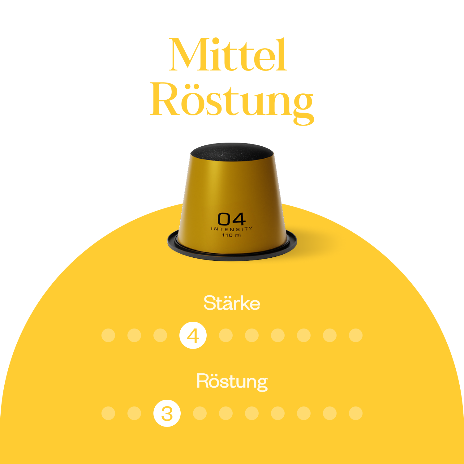 Meama Espresso-Kaffeekapseln Yellow 04, Intensität Stufe 4 von 10, Röstung Stufe 3 von 10