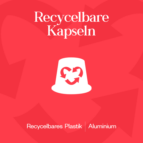 Meama Espresso-Kaffeekapseln Red 06 aus recycblebarem Plastik und Aluminium
