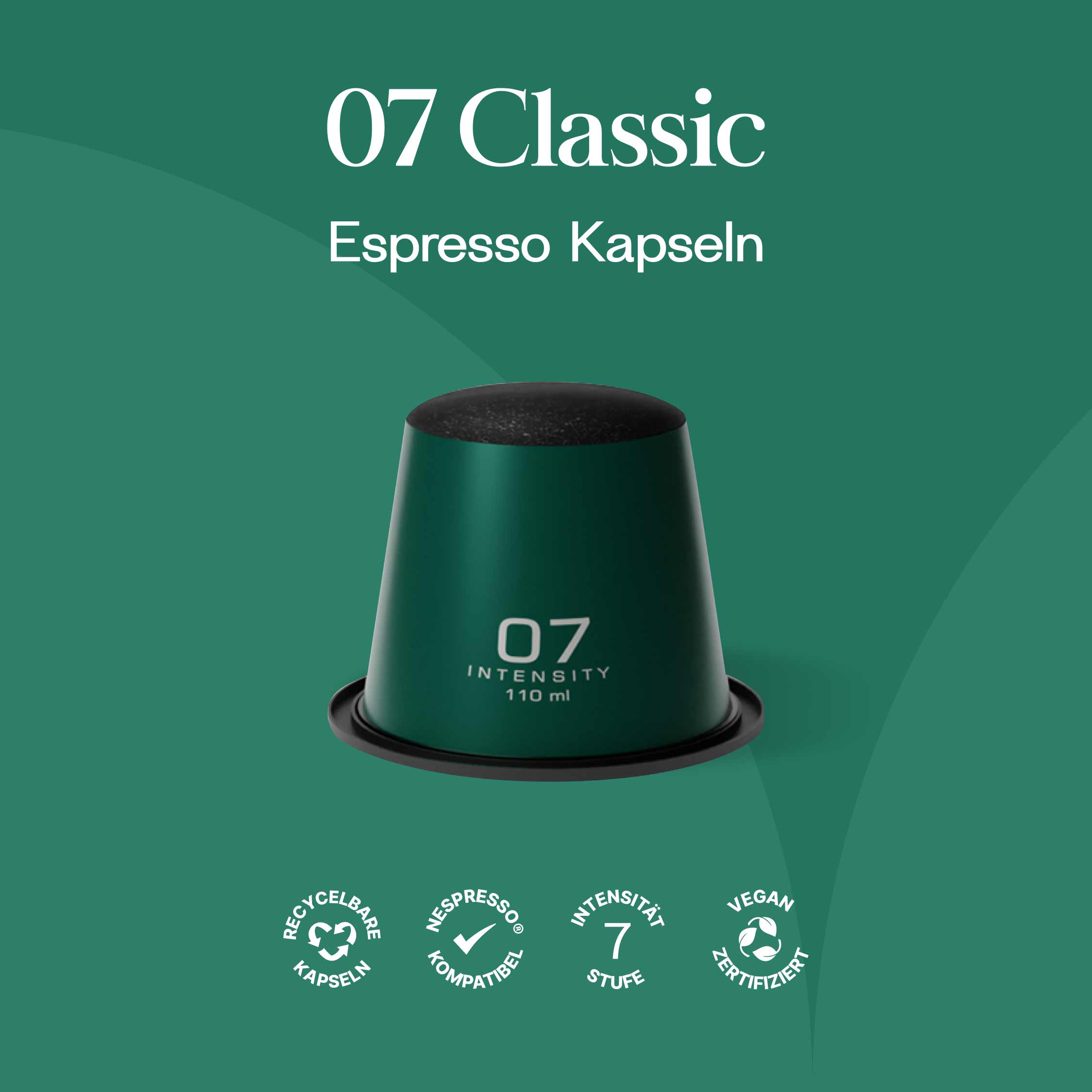 Meama Espresso Kaffee Kapsel Classic 07, recycelbare Kapseln, Nespresso® kompatibel, Intensität 7