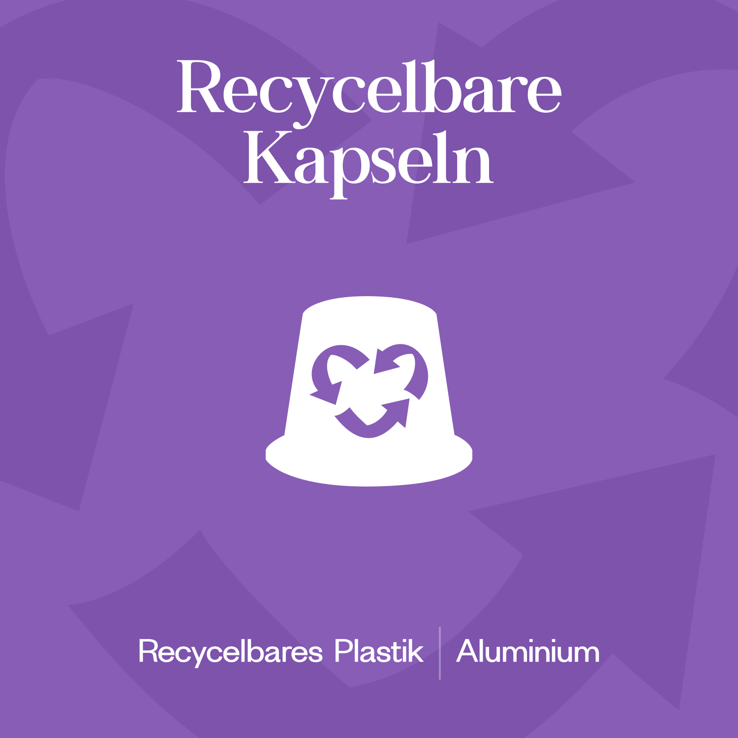 Meama Espresso-Kaffeekapseln Purple 08 aus recycblebarem Plastik und Aluminium