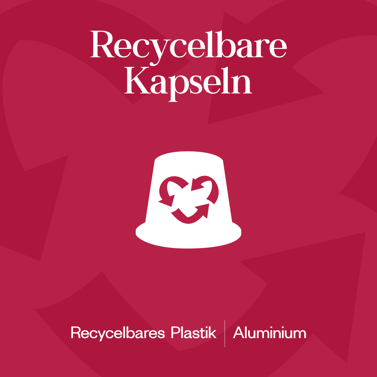 Meama Espresso-Kaffeekapseln Burgundy 09 aus recycblebarem Plastik und Aluminium