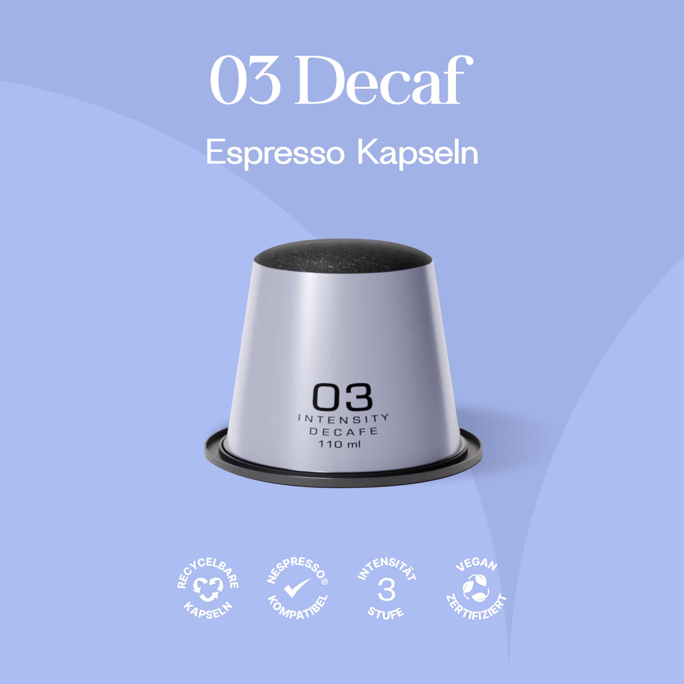 Meama Espresso Kaffee Kapsel entkoffeiniert, recycelbare Kapseln, Nespresso® kompatibel, Intensität 3