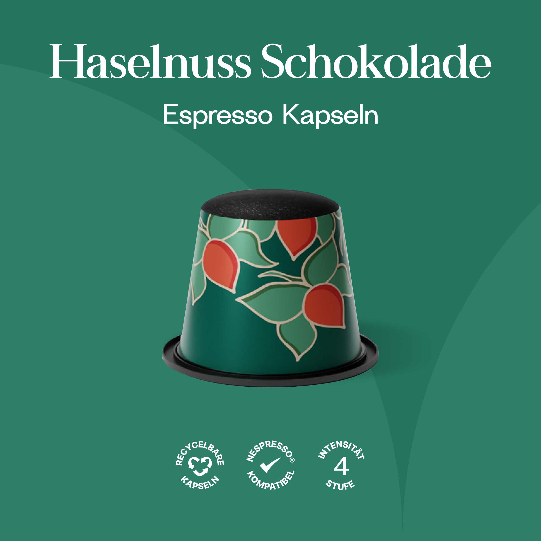 Meama Espresso Kaffee Kapsel Haselnuss Schokolade, recycelbare Kapseln, Nespresso® kompatibel, Intensität 4