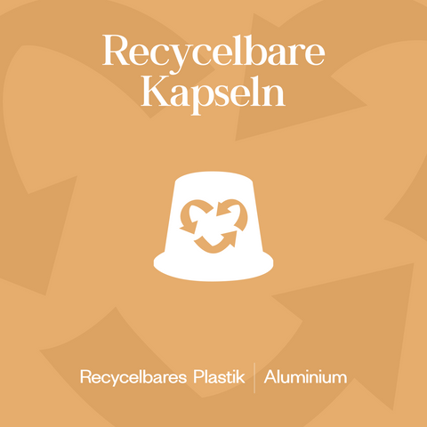 Meama Espresso-Kaffeekapseln Caramel aus recycblebarem Plastik und Aluminium