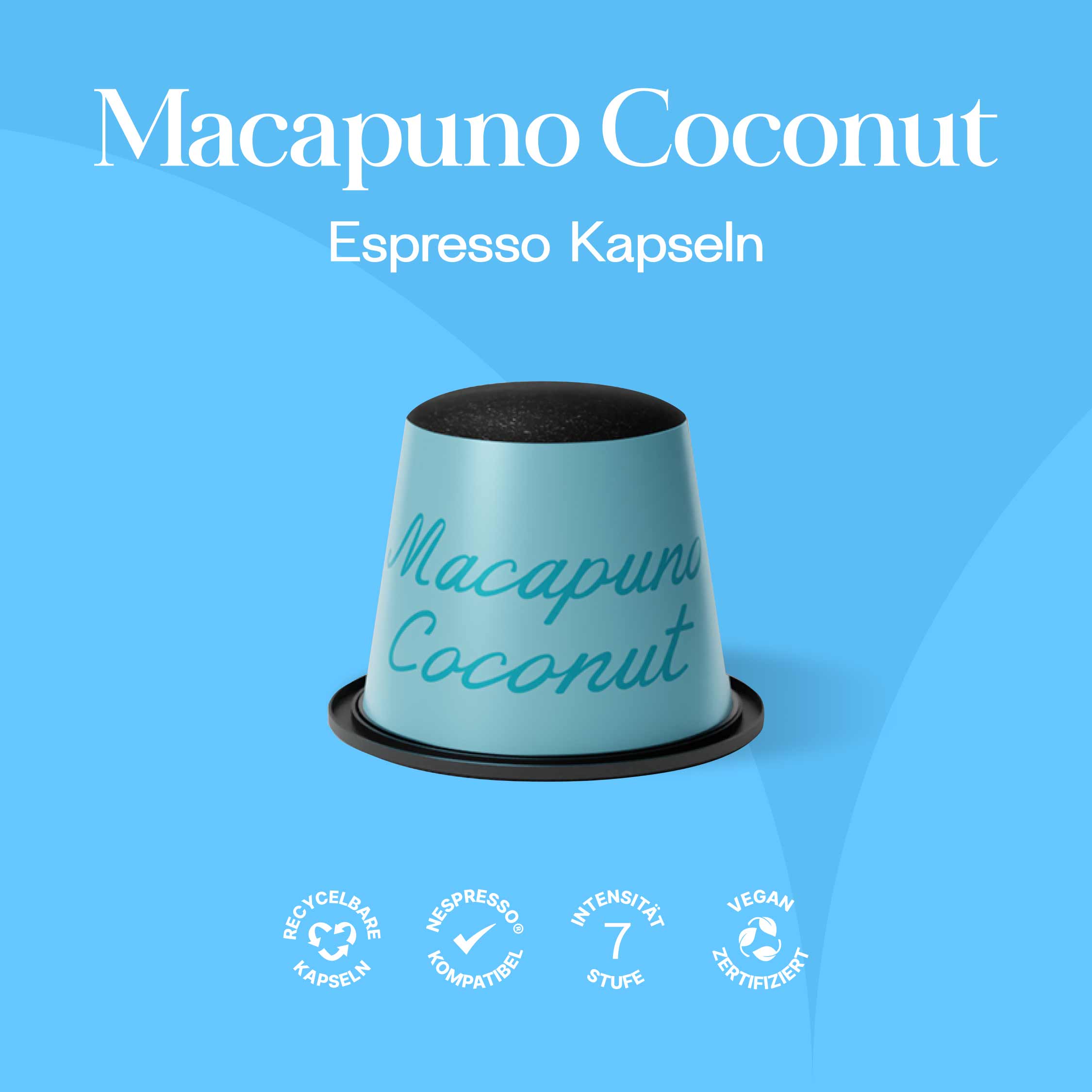 Meama Espresso Kaffee Kapsel Kokosnuss, recycelbare Kapseln, Nespresso® kompatibel, Intensität 7