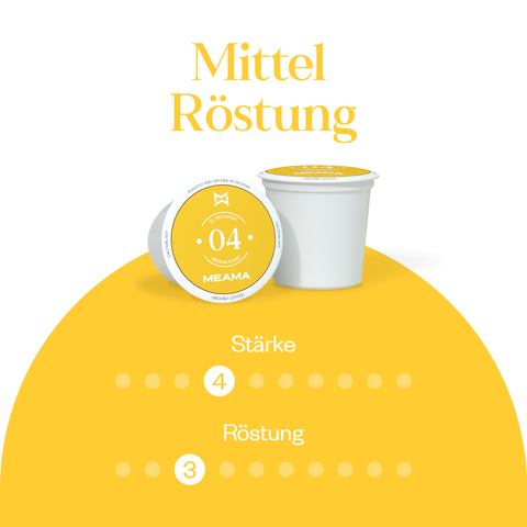 Meama Kaffeekapseln El Salvador 04, Intensität Stufe 4 von 10, Röstung Stufe 3 von 10