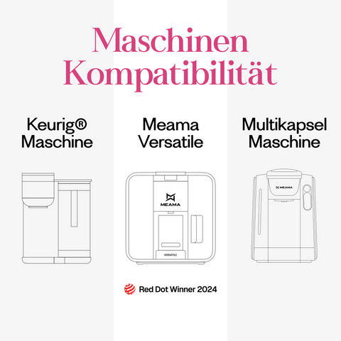 Meama Multi-Teekapsel kompatibel mit Keurig Maschinen, Meama Versatile Maschine (Reddot Award Gewinner 2024) und Meama Multikapsel Maschine