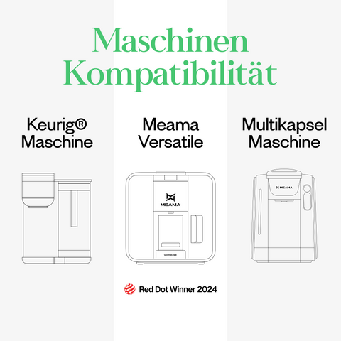 Meama Multi-Teekapsel kompatibel mit Keurig Maschinen, Meama Versatile Maschine (Reddot Award Gewinner 2024) und Meama Multikapsel Maschine