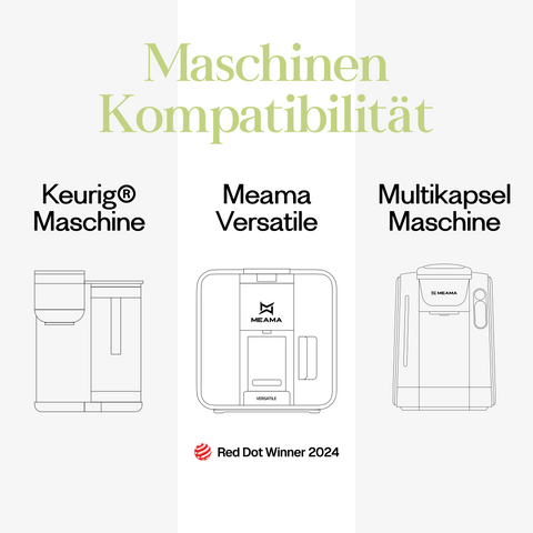 Meama Multi-Teekapsel kompatibel mit Keurig Maschinen, Meama Versatile Maschine (Reddot Award Gewinner 2024) und Meama Multikapsel Maschine