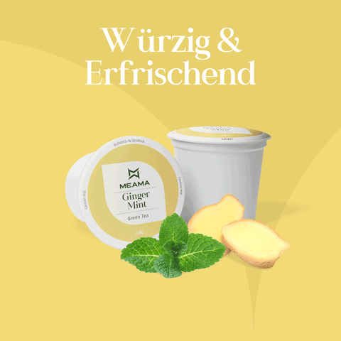 Meama Multi-Teekapseln Ginger Mint mit Grüntee, Ingwer und Minze