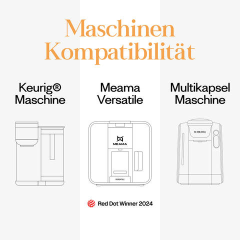 Meama Multi-Teekapsel kompatibel mit Keurig Maschinen, Meama Versatile Maschine (Reddot Award Gewinner 2024) und Meama Multikapsel Maschine