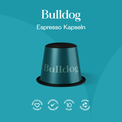 Meama Espresso Kapsel Bulldog, recycelbare Kapseln, Nespresso® kompatibel, Intensität 10