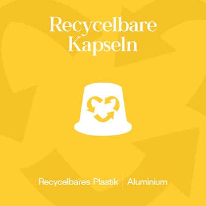Meama Espresso-Kaffeekapseln Yellow 04  aus recycblebarem Plastik, Aluminium 