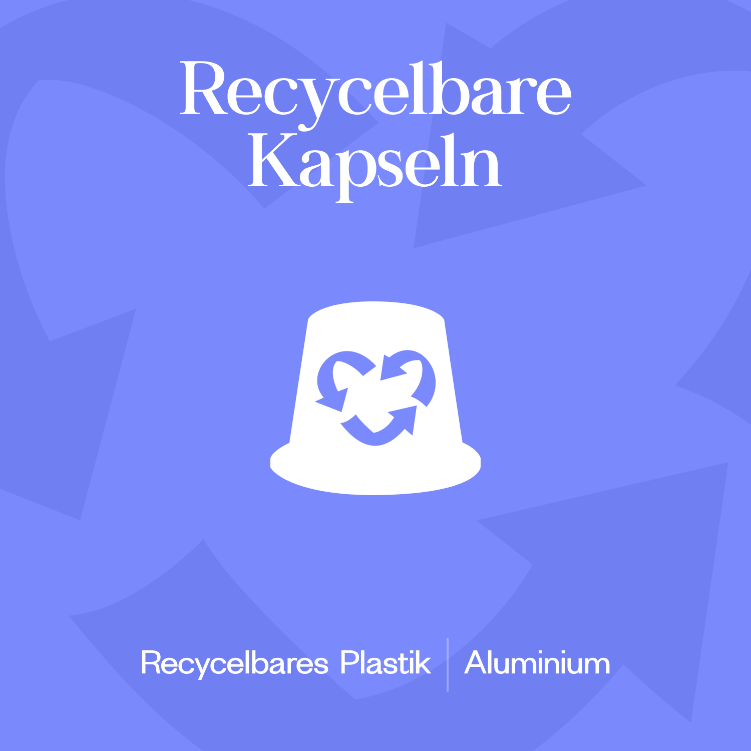 Meama Espresso-Kaffeekapseln Blue 05  aus recycblebarem Plastik und Aluminium 