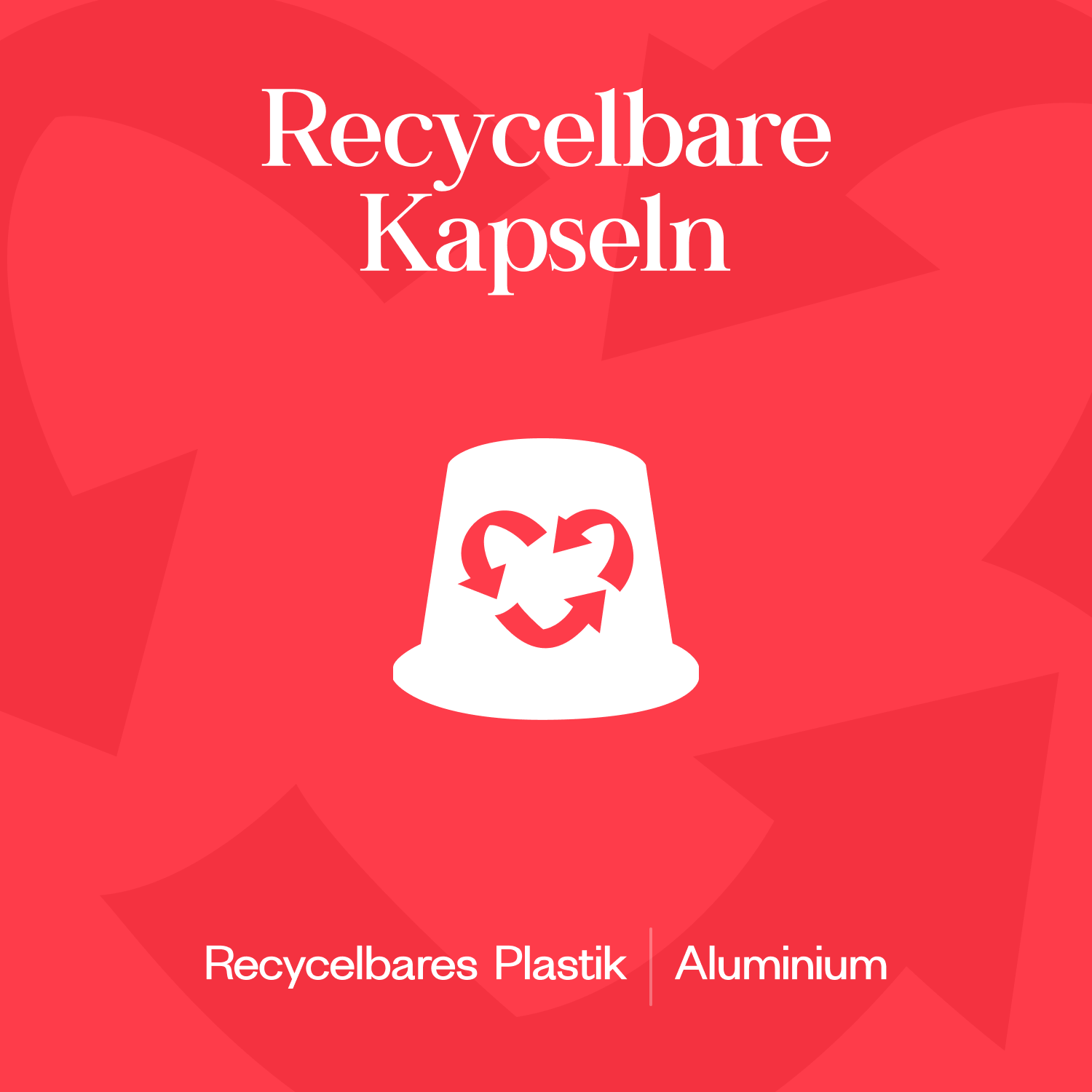 Meama Espresso-Kaffeekapseln Red 06  aus recycblebarem Plastik und Aluminium 