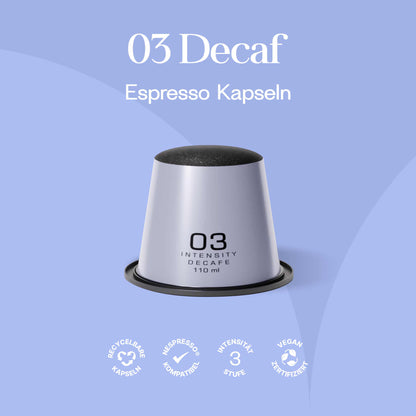 Meama Espresso Kaffee Kapsel entkoffeiniert, recycelbare Kapseln, Nespresso® kompatibel, Intensität 3