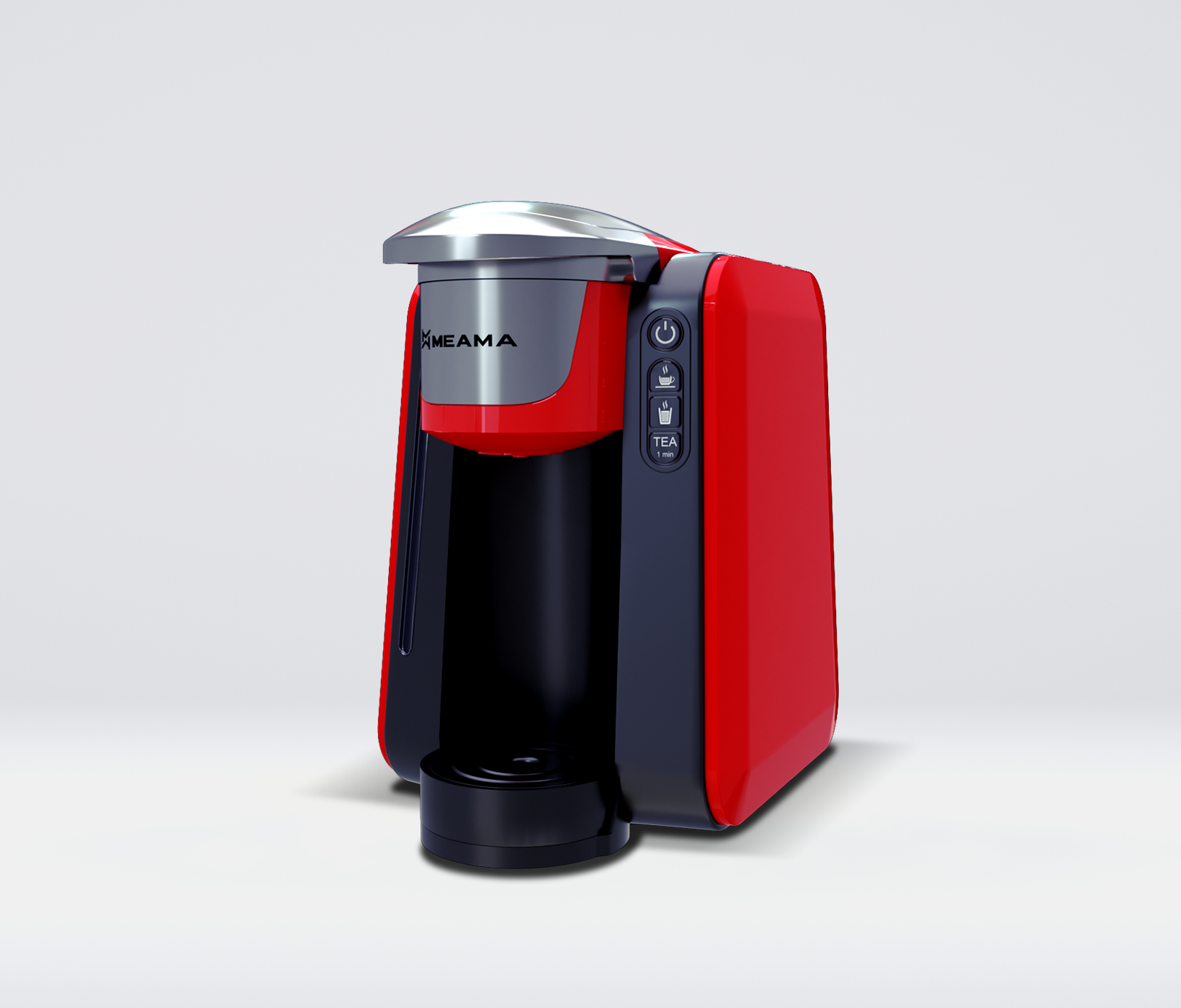 Meama Multikapsel Tee- und Kaffeemaschine in rot