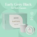 Meama Multi-Teekapseln Earl Grey Black Produktverpackung und Kapseln