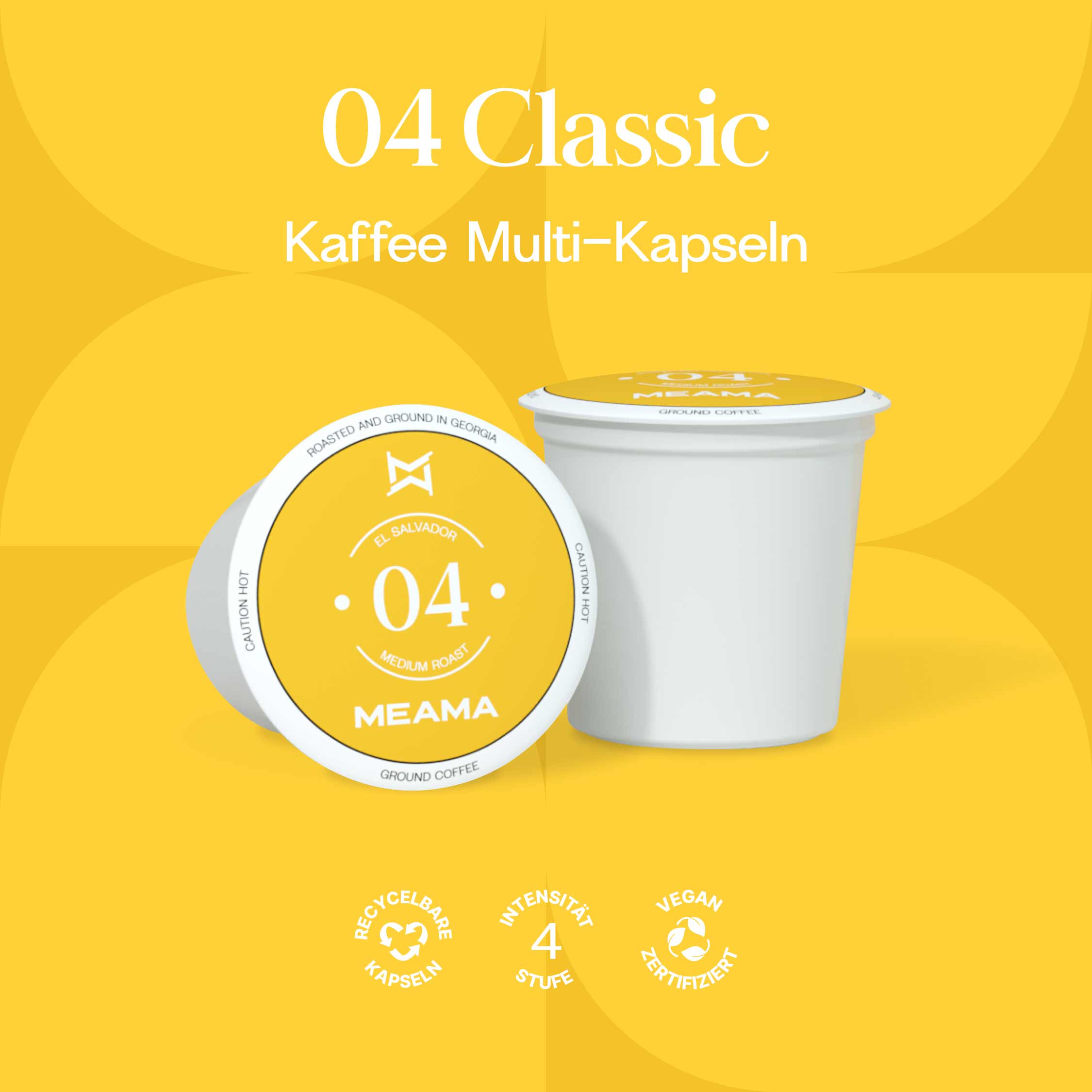 Meama Multikapsel Kaffee Classic 04, recycelbare Kapseln, Intensität 4