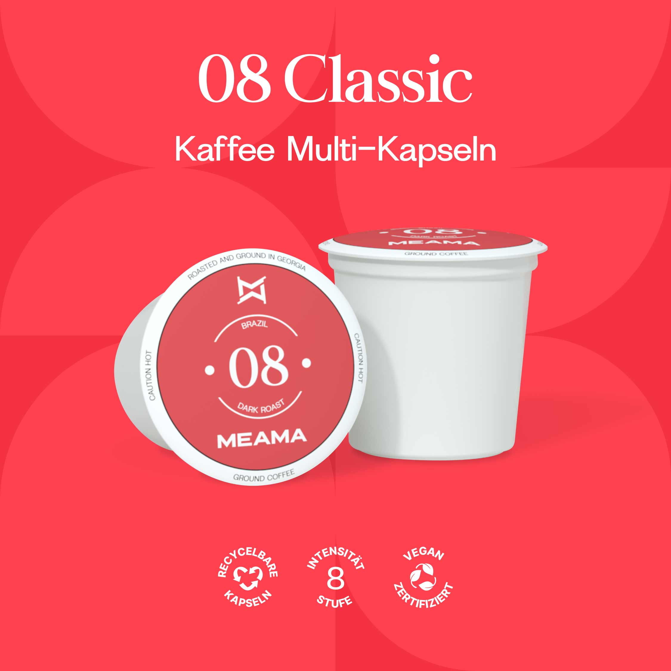 Meama Multikapsel Kaffee Classic 08, recycelbare Kapseln, Intensität 8
