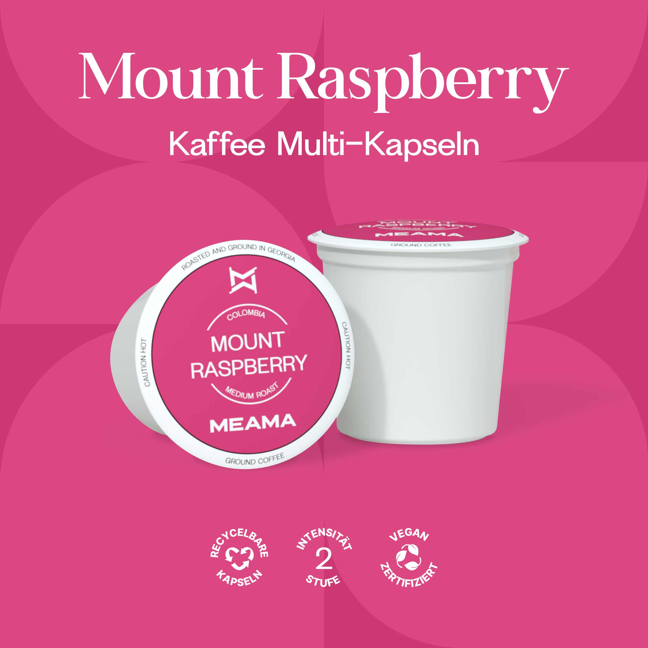 Meama Multikapsel Kaffee Himbeeren, recycelbare Kapseln, Intensität 2