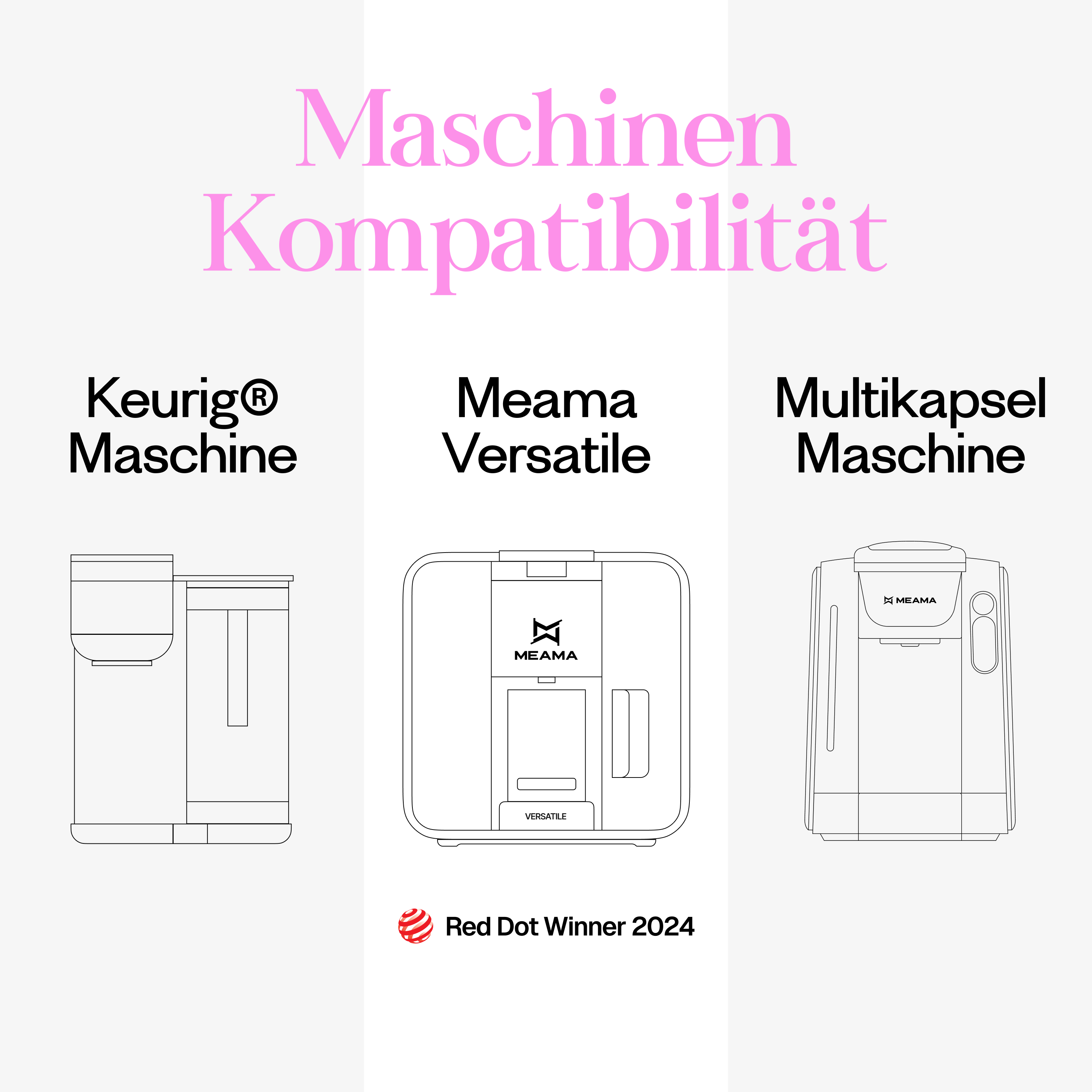 Meama Multi-Teekapsel kompatibel mit Keurig Maschinen, Meama Versatile Maschine (Reddot Award Gewinner 2024) und Meama Multikapsel Maschine