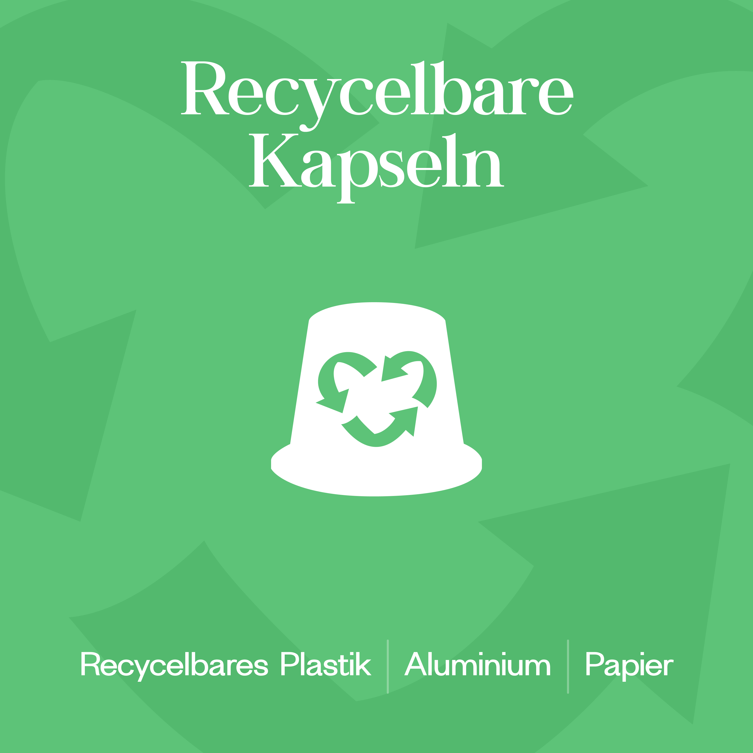 Meama Multi-Teekapsel Classic Green aus recycblebarem Plastik, Aluminium und Papier