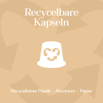 Meama Multi-Teekapseln Creme Brulee aus recycblebarem Plastik, Aluminium und Papier