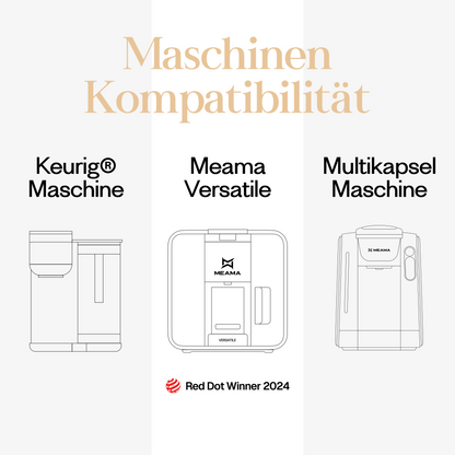 Meama Multi-Teekapsel kompatibel mit Keurig Maschinen, Meama Versatile Maschine (Reddot Award Gewinner 2024) und Meama Multikapsel Maschine