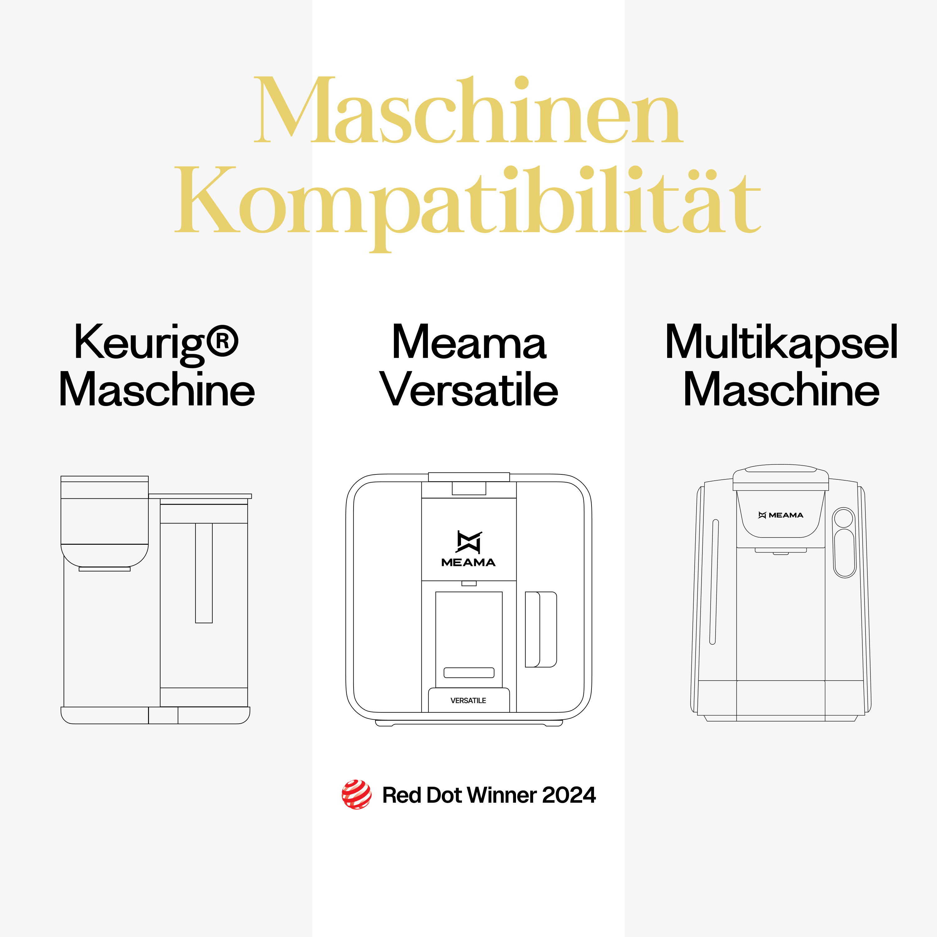 Meama Multi-Teekapsel kompatibel mit Keurig Maschinen, Meama Versatile Maschine (Reddot Award Gewinner 2024) und Meama Multikapsel Maschine
