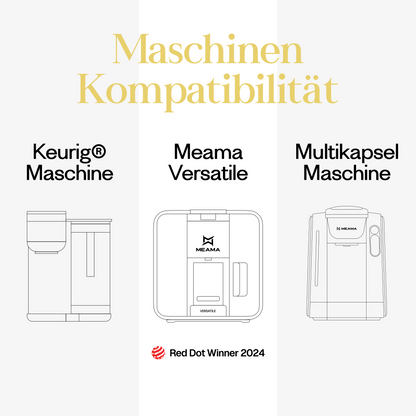 Meama Multi-Teekapsel kompatibel mit Keurig Maschinen, Meama Versatile Maschine (Reddot Award Gewinner 2024) und Meama Multikapsel Maschine