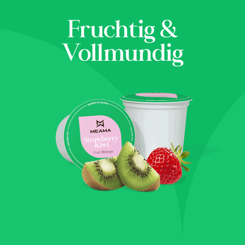 Meama Multi-Teekapseln Strawberry Kiwi mit Kiwi und Erdbeere